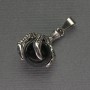 Přívěšek Achát tlapka se koulí 18×37 mm ± stříbrný kov