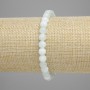 Náramek z angelitu, hladké korálky o průměru 6 mm ±, délka 18 cm ±, pružný
