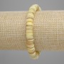 Náramek z mušle Skafarka, rondel, průměr 8×1–2 mm, délka 18 cm, elastický