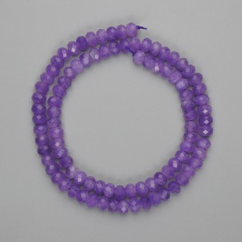 Brusované ametystové rondely 6×4 mm, délka cca 37 cm na niti