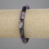 Náramek z charoitu, facetovaný výbrus, průměr 12–13×6–8 mm, délka 18 cm, elastický
