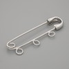 Základ pro brož se špendlíkem, 41×12 mm, stříbrný kov