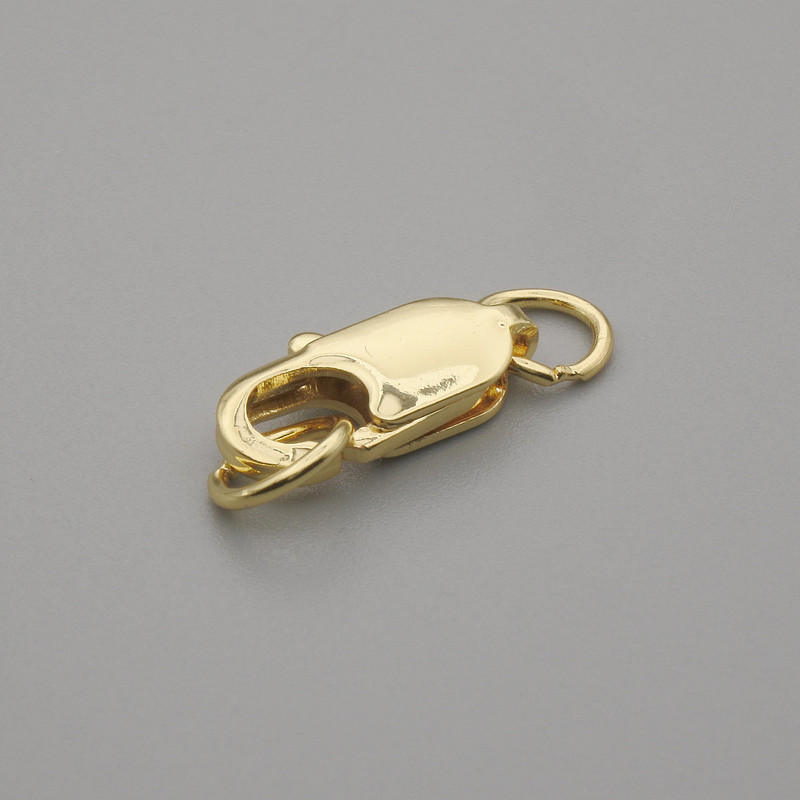 Cena za 1 ks. karabínový zámek, průměr 13×5 mm, barva kovu zlatá
