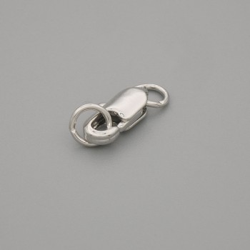 Cena za 1 ks. Karabinkový uzávěr, průměr 12×4 mm ± barva kovu stříbrná