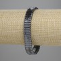 Náramek z hematitu - články 3×10 mm, délka cca 18 cm, elastický