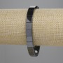 Náramek hematit s čtvercovými články 8×8 mm, délka 18 cm, elastický