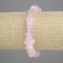 Náramek z růžového kvarcu, drobné kousky, průměr 11–14×5–6 mm ±, délka 18 cm ±, elastická šňůrka