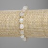 Náramek z belomorit, broušený rombík, průměr 8×7 mm ±, rokajly 3 mm ±, délka 18 cm ±, elastický