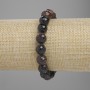 Náramek z granátu, broušené korálky, průměr 10 mm, délka 18 cm, elastický
