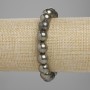 Náramek z pyritu, hladká kulička, průměr 10 mm ±, délka 18 cm ±, elastický