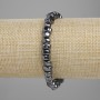 Náramek z hematitu – galetované korálky 6–8, 5×4–4, 5 mm, délka 18 cm, elastický