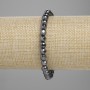Náramek z hematitu, broušené korálky 6 mm, délka cca 18 cm, na elastické šňůře