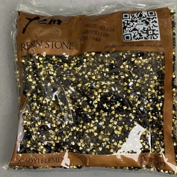 Černé štrasové kamínky, průměr 3 mm ±, balení 105 g (±)