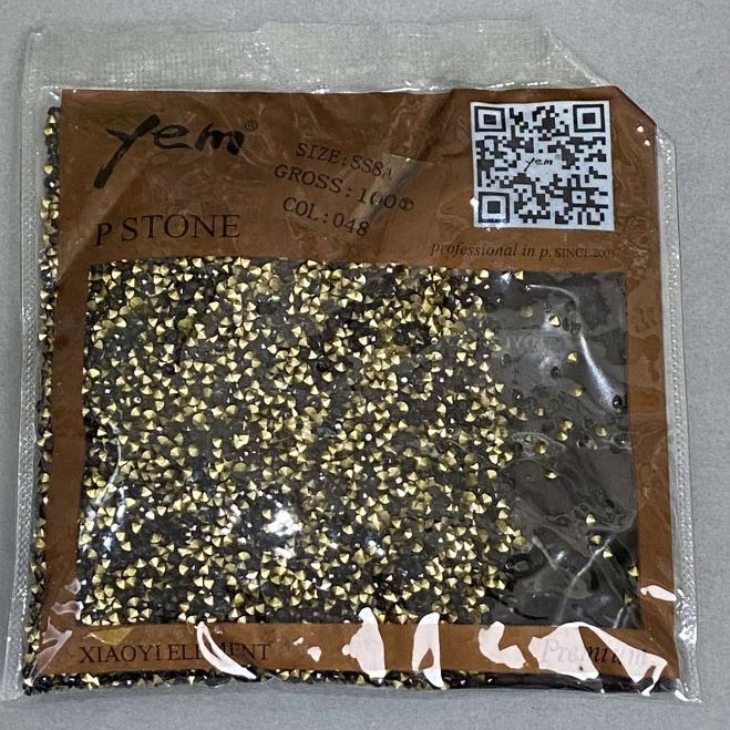 Černé štrasové kamínky, průměr 2 mm, balení 50 g (±)