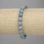 Náramek z jadeitu – hladké kuličky, průměr 8 mm ±, délka 18 cm ±, elastický