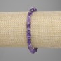 Náramek z broušeného ametistu, kubík 5×5 mm, délka cca 18 cm, elastický