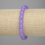 Náramek levandulový ametyst – hladká korálka, průměr 8 mm, délka 18 cm, elastický