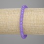 Náramek levandulový ametyst, hladké kuličky, průměr 6 mm ±, délka 18 cm ±, elastická šňůra