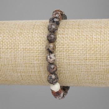 Náramek z obsidiánu, hladké korálky o průměru 8 mm, délka cca 18 cm, elastický