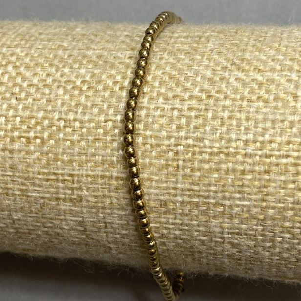 Náramek z hematitu – korálky 2 mm, délka 18 cm, pružný