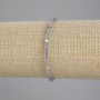 Náramek z labradoritu, brusované kubické korálky, průměr 3×3 mm, délka 18 cm, elastický