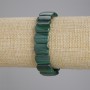 Náramek z malachitu, hladké články, průměr 14×10 mm, délka 18 cm, elastický