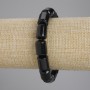 Náramek z cylindrických achátových korálků, průměr 14×10 mm, délka 18 cm+-, pružný