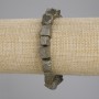 Náramek z pyritu s neopracovanými kameny, průměr 6–14×6–8 mm, délka 18 cm ±, elastický