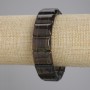 Náramek z dýmového topazu, hladké články, průměr 18×13 mm ±, délka 18 cm ±, elastický