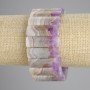 Náramek z přírodního ametystu – hladké články, průměr 32×10 mm +-, délka 18 cm +-, elastická šňůra