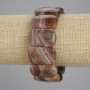 Náramek z přírodního achátu, hladké články, průměr 25×16 mm ±, délka 18 cm ±, elastický