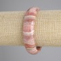 Náramek z přírodního kamene rhodochrozit, články 17×13 mm ±, délka 18 cm ±, elastický