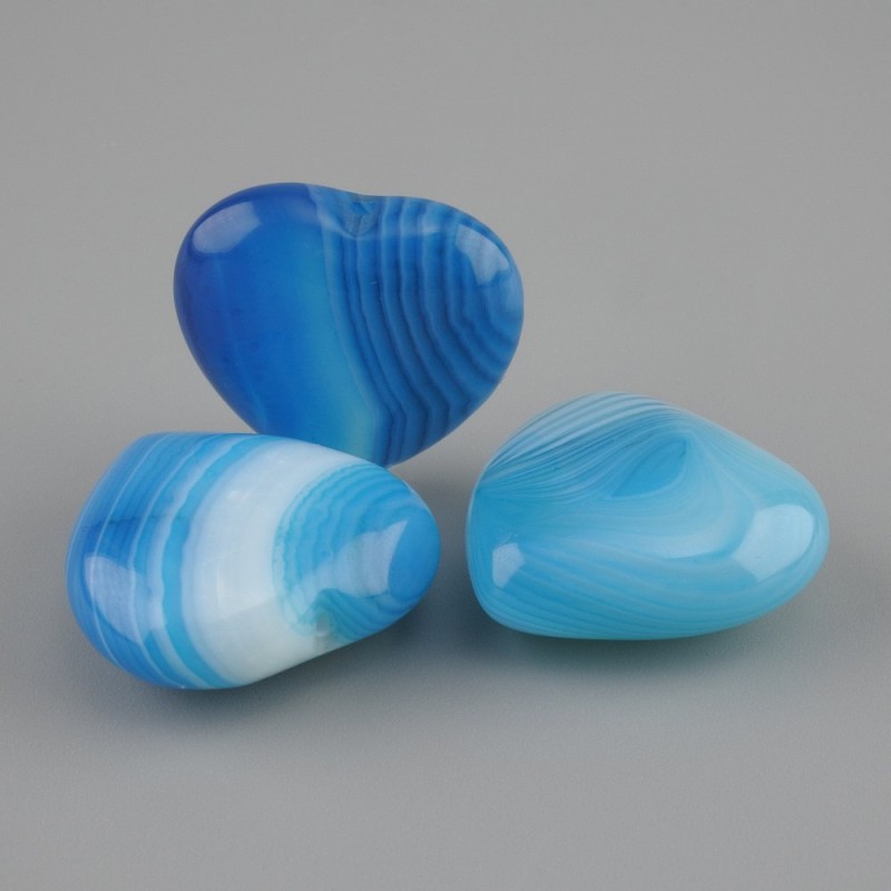 Základna (pod přívěsek) Srdce Achát 20×20 mm ± s otvorem pro kolík