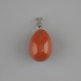 Přívěšek Kapka z červeného jaspisu 18×13 mm, délka přibližně 26 mm