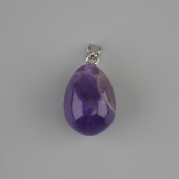 Přívěsek Kapka ametystu 18×13 mm, délka cca 26 mm
