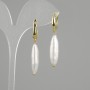 Náušnice barokní perly 25×6,5 mm ±, délka 43 mm ±