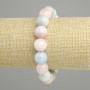 Náramek Morganit z přírodního kamene, hladká kulička, průměr 12 mm ±, délka 18 cm, elastický
