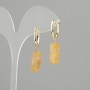 Náušnice z citrínu cylindrického tvaru, průměr 18×8 mm ±, délka 37 mm ±