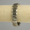 Náramek z pyritu, hladké zaoblené články 15×10 mm, délka 18 cm, elastická šňůra