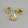 Cena za 1 ks. Koncovka bižuterie, rozměr 12×8 mm ±, otvor kolem 1,3 mm ±, zlatý odstín kovu