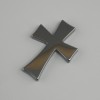 Základ pro přívěšek hematit kříž 39×27 mm ± s otvorem pro kolík