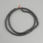 Korálky hematit rondel, průměr 4×2 mm, délka 40 cm
