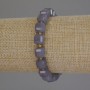 Náramek z dýmového achátu, brusované kubíky 8×8 mm ±, korálky 3 mm ±, délka 18 cm ±, na elastické gumičce