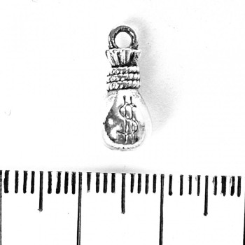 Фурнітура Підвіска Мішок грошей 15х6мм пак. 20гр. + -13шт