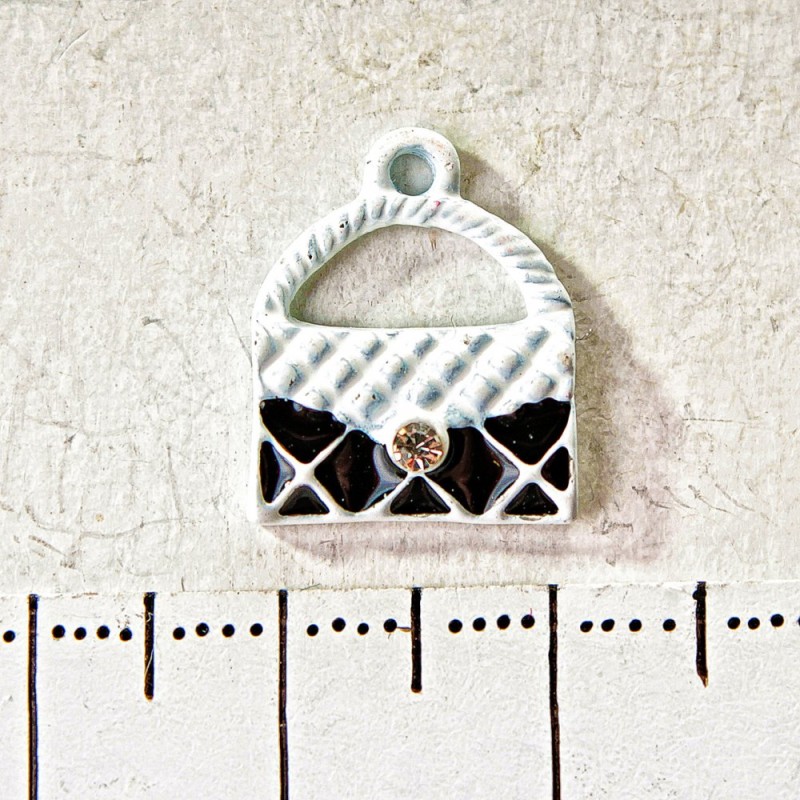 Furnitura Přívěšek Dámská kabelka 15 mm, balení 5 ks