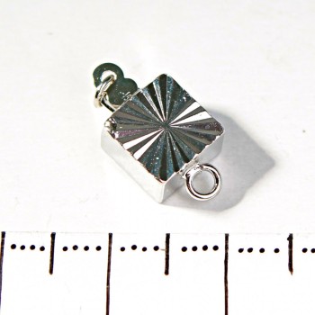 (18 мм) Замок браслетів з фіксатором квадратний