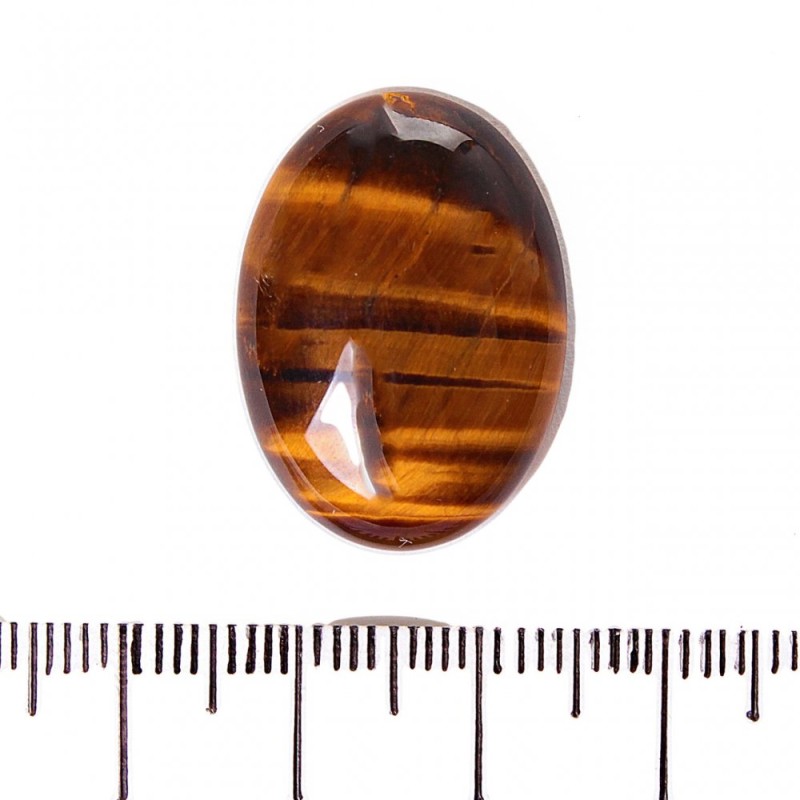 Kabošon tygřího oka 25×18 mm