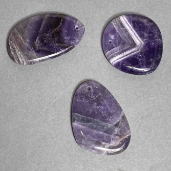 Přívěsek "Ametyst", průměr 38–58×27–36 mm ± různými velikostmi (s přírodními odchylkami)
