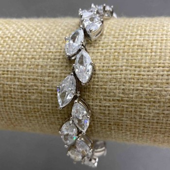 Браслет тм "Богеміан" Колосок Маркіз, діаметр 8х13мм (Богемській кришталь пр-во Корея), довжина 18см