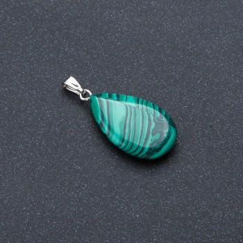 Přívěšek kapka z malachitu (lisovaný) 2,5×1,8 cm